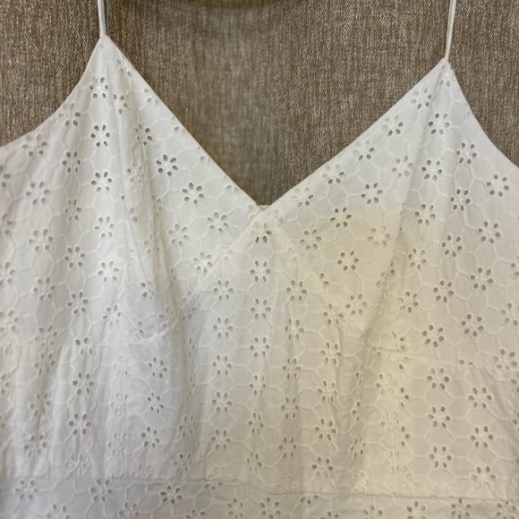 Context Lord & Taylor 100% Cotton White Summer Dress size 12 - Picture 7 of 10